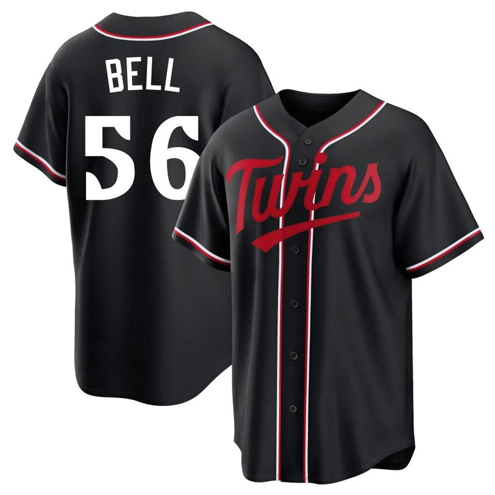 harde M.Twins #56 Josh Bell Player Black Fashion Out Home Limited Stitched Jerseys