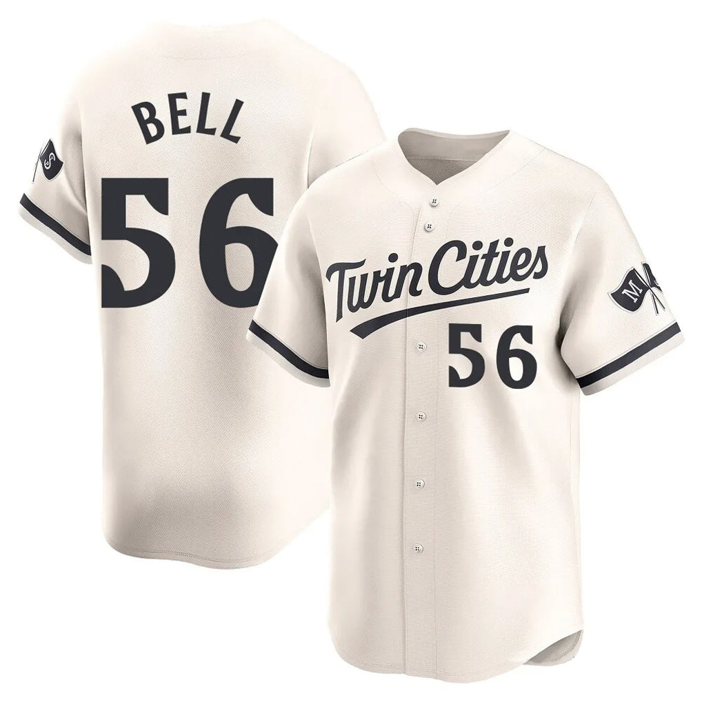 harde M.Twins #56 Josh Bell Player Cream Home Limited Stitched Jerseys