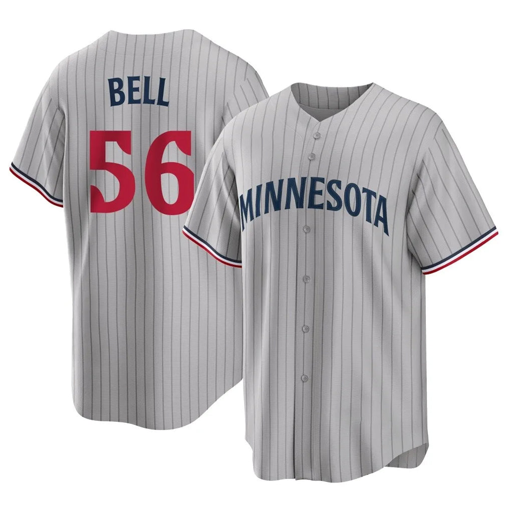 harde M.Twins #56 Josh Bell Player Gray Game Limited Home Stitched Jerseys