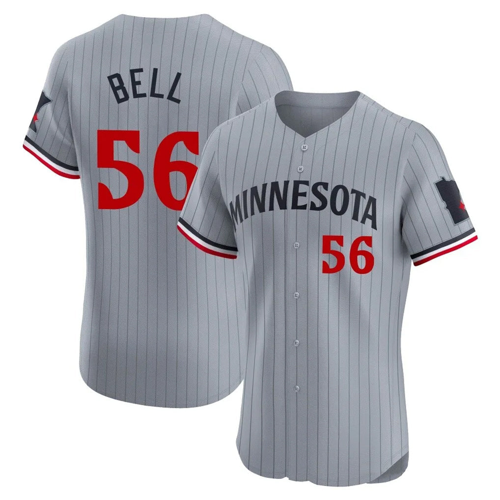 harde M.Twins #56 Josh Bell Player Gray Home Limited Elite Stitched Jerseys