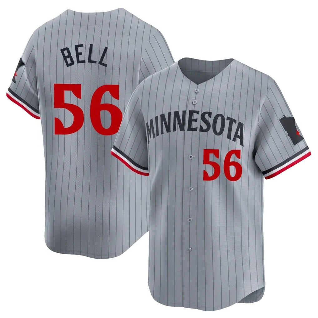 harde M.Twins #56 Josh Bell Player Gray Home Limited Stitched Jerseys
