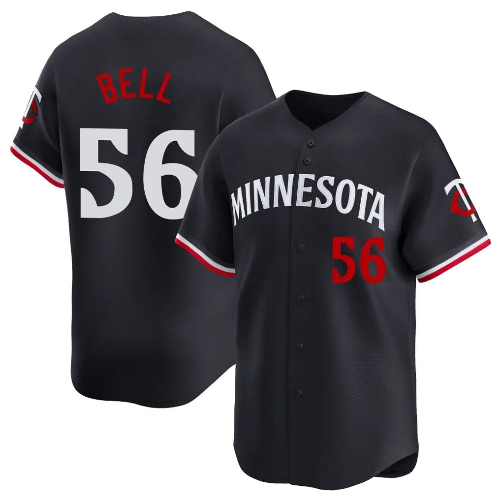 harde M.Twins #56 Josh Bell Player Navy Home Limited Stitched Jerseys