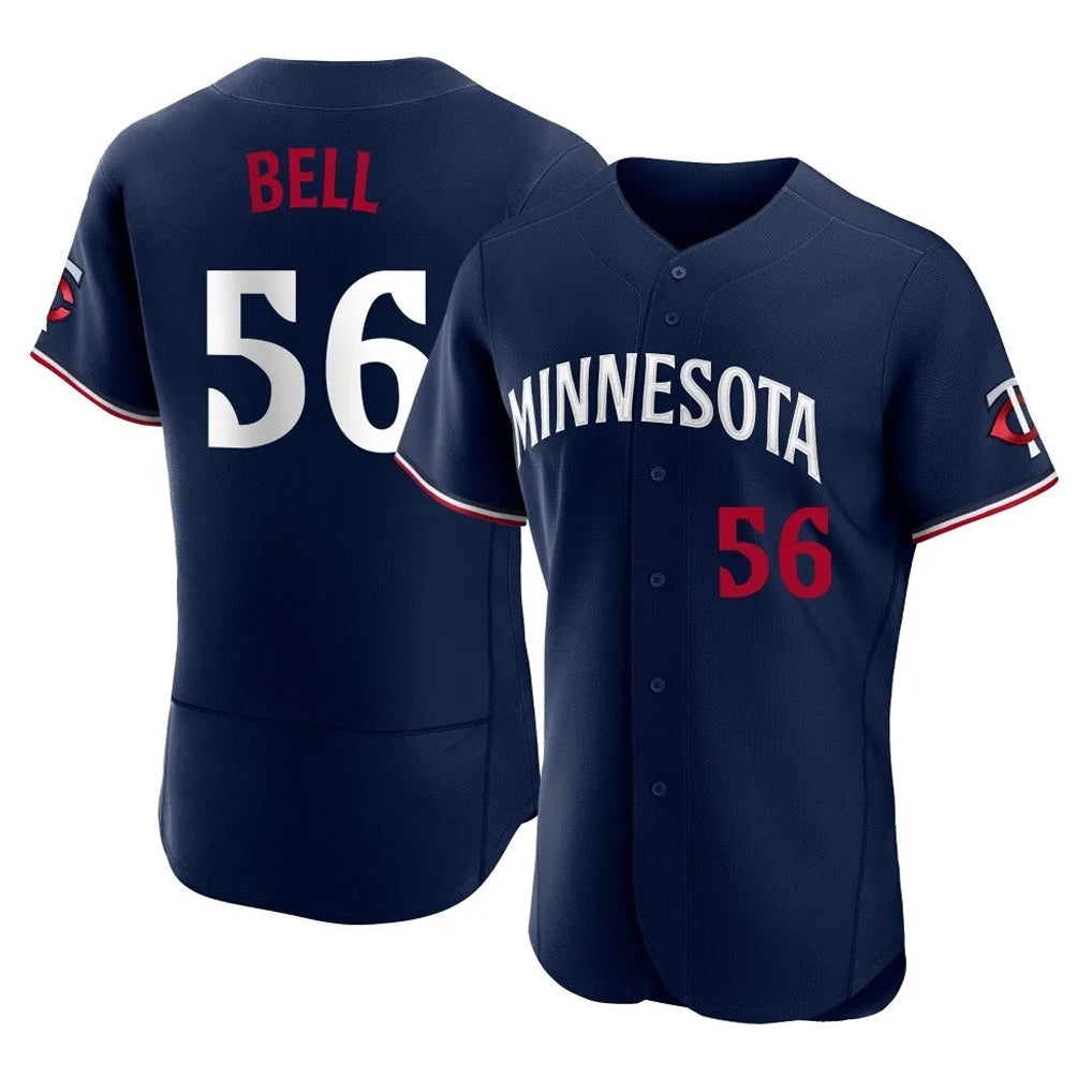 harde M.Twins #56 Josh Bell Player Navy Replica Home Limited Elite Stitched Jerseys