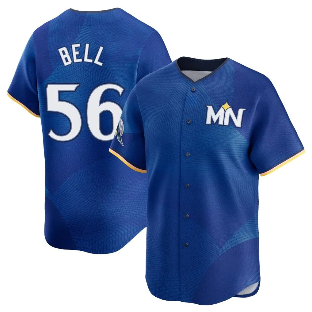 harde M.Twins #56 Josh Bell Player Royal City Connect Limited Home Stitched Jerseys