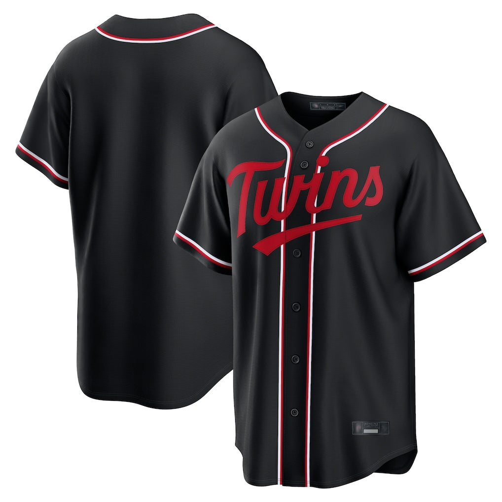harde Minnesota Twins Blank Player Black Fashion Out Home Limited Stitched Jerseys