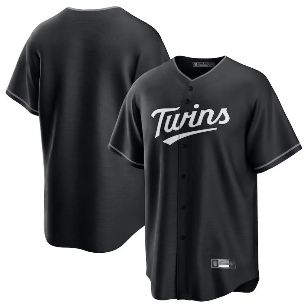 harde Minnesota Twins Blank Player Black Home Game Stitched Jerseys