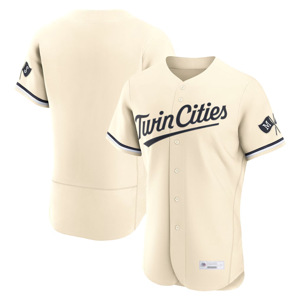 harde Minnesota Twins Blank Player Cream Home Limited Elite Stitched Jerseys