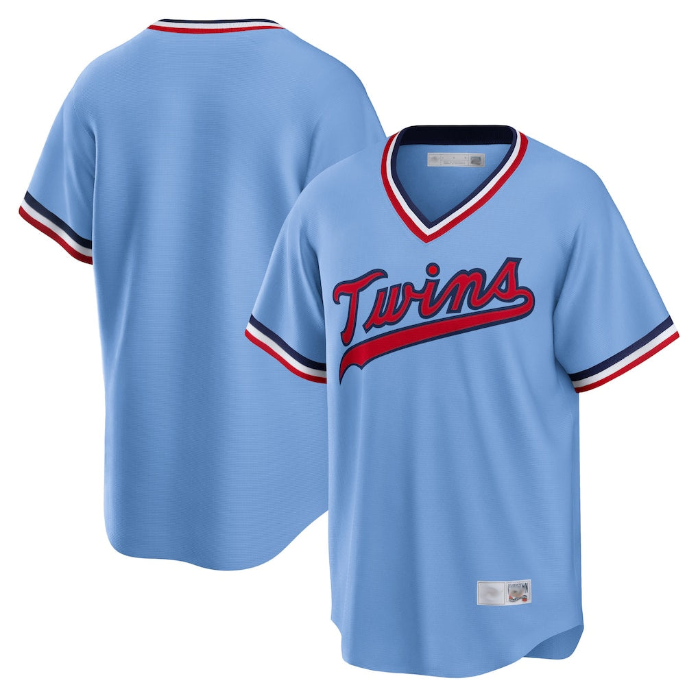 harde Minnesota Twins Blank Player Light Blue Road Cooperstown Collection T-shirt Stitched Jerseys