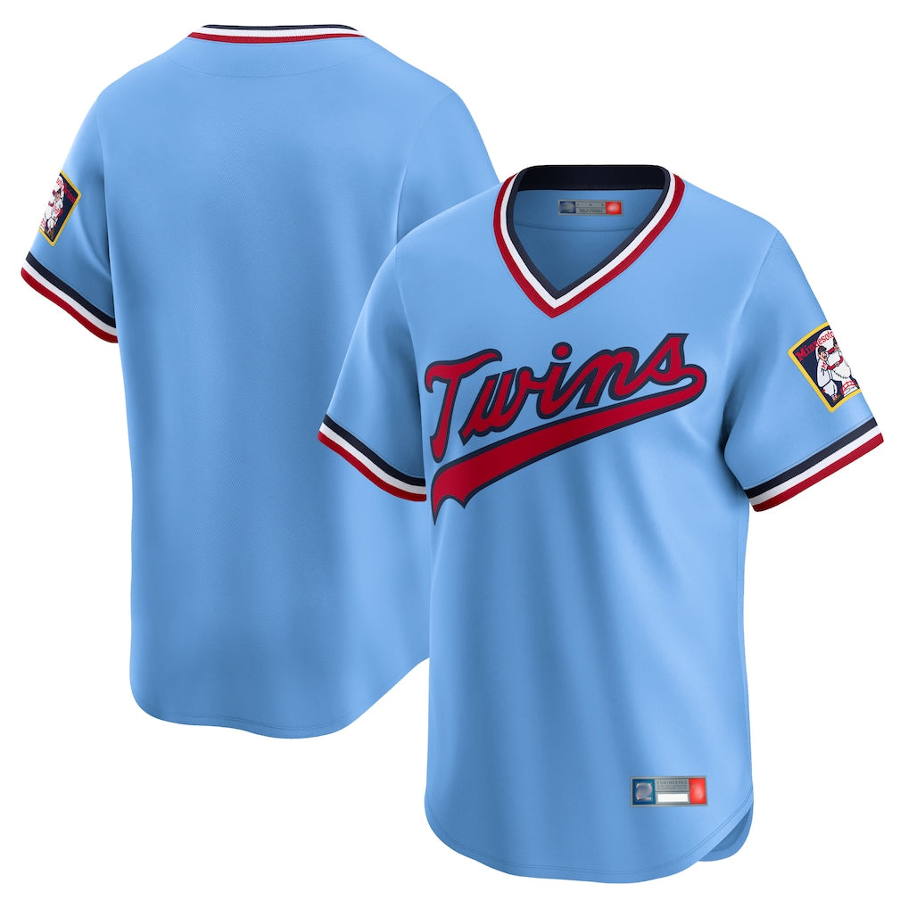 harde Minnesota Twins Blank Player Light Blue Throwback Cooperstown Collection Limited T-shirt Stitched Jerseys