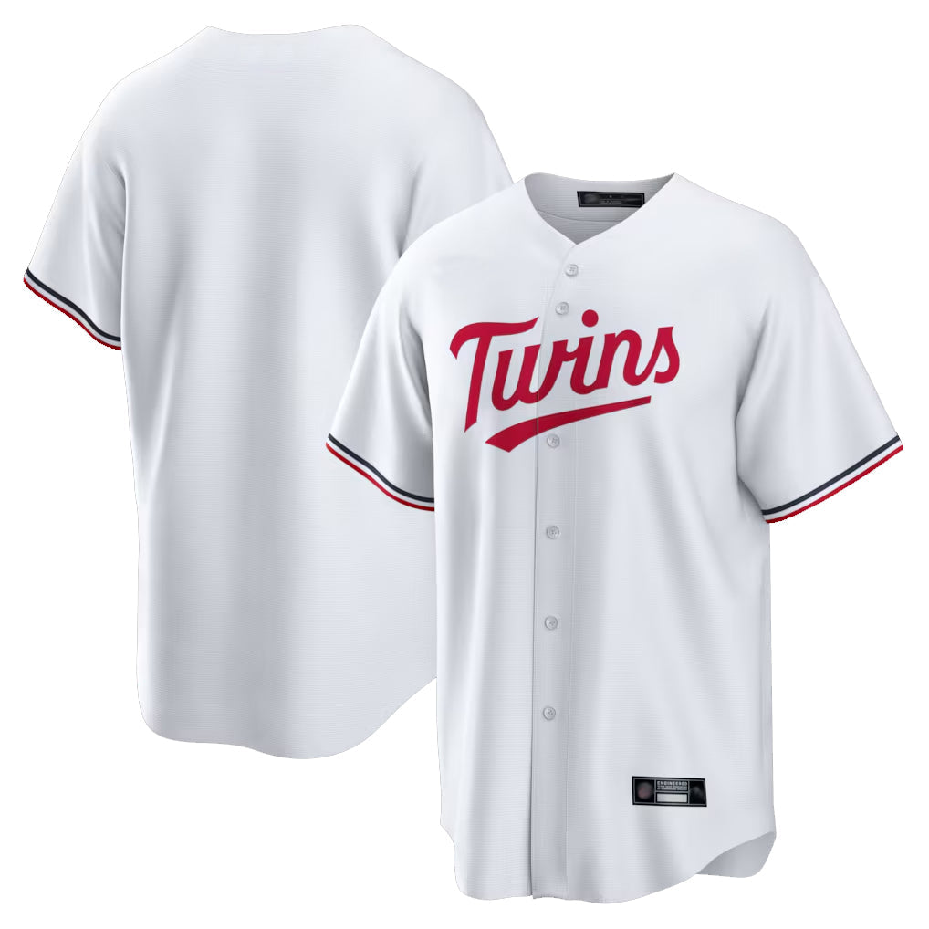 harde Minnesota Twins Blank Player White Home Game Stitched Jerseys