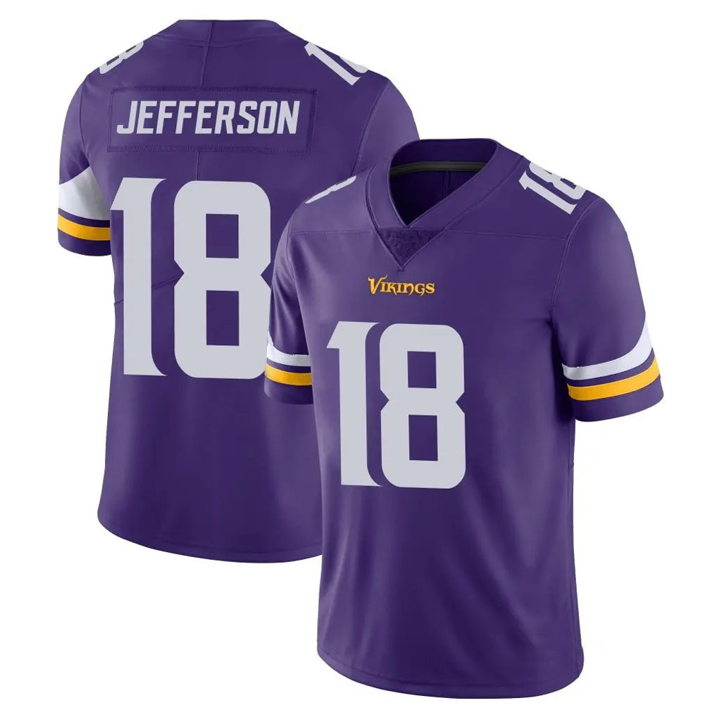 harde MN.Vikings #18 Justin Jefferson Player Purple Limited Vapor Untouchable Home Game Stitched Jerseys