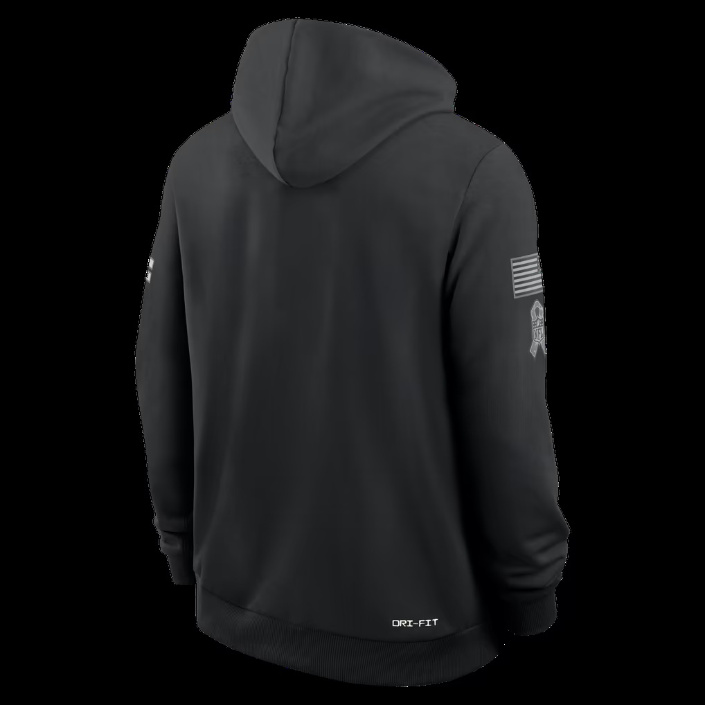 harde P.Eagles Black 2026 Salute to Service Sideline Dri-FIT Pullover Hoodie Jerseys