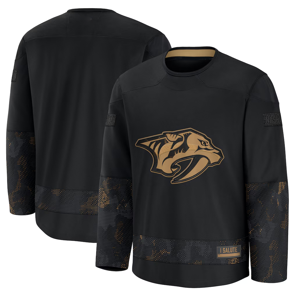 harde N.Predators Black 2024 Military Appreciation Practice Jerseys