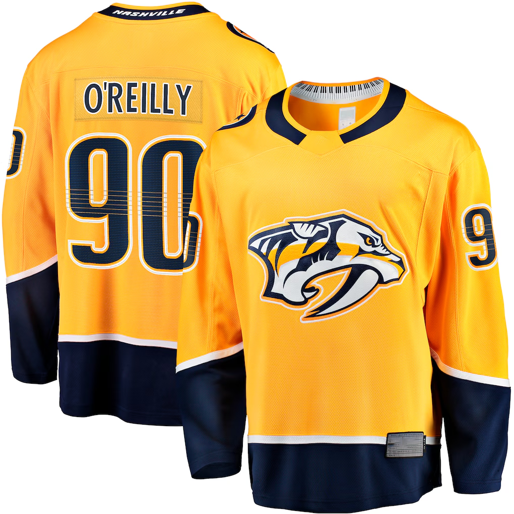 harde N.Predators #90 Ryan O'Reilly Gold Breakaway Jerseys