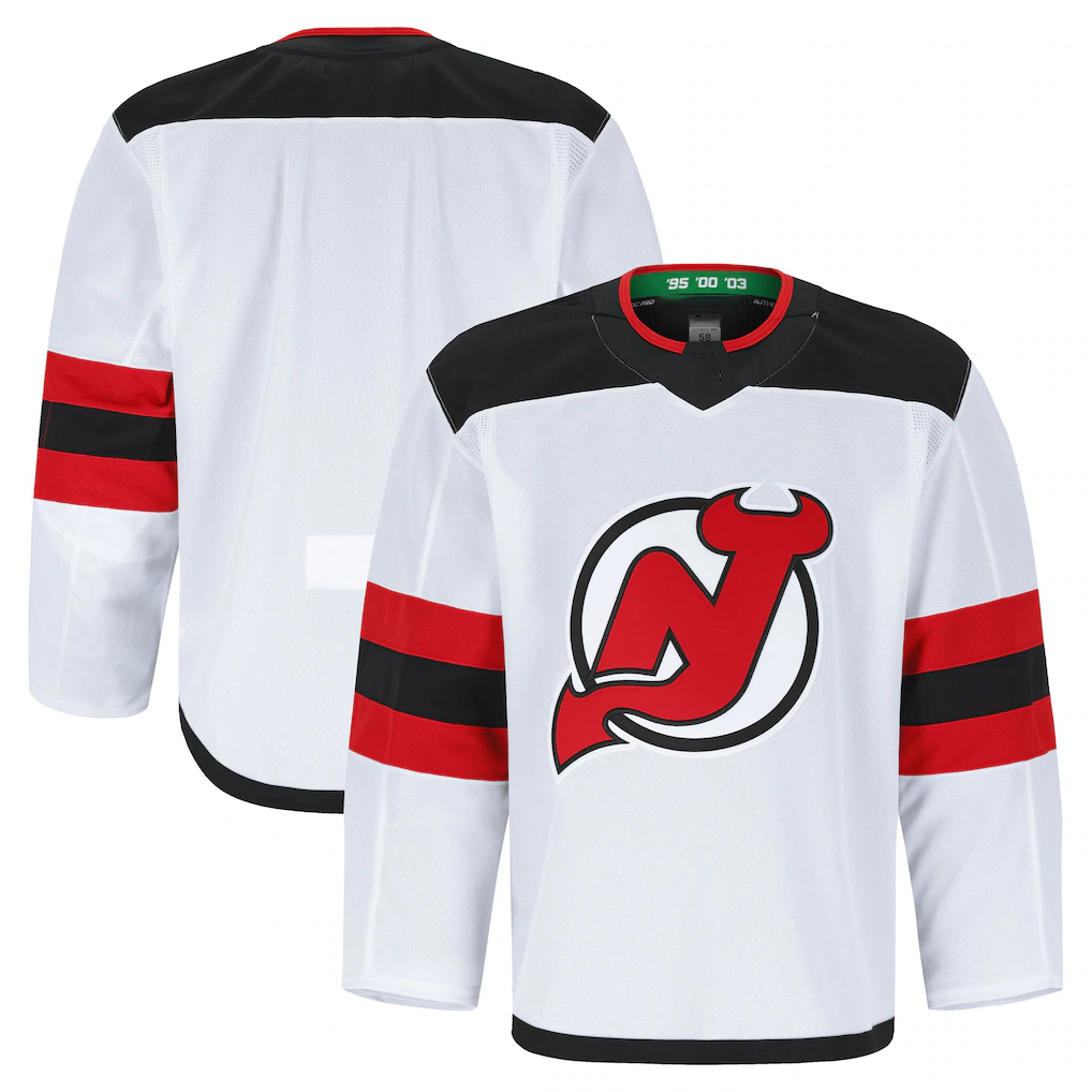 harde N.Jersey Devils White Away Authentic Pro Jerseys