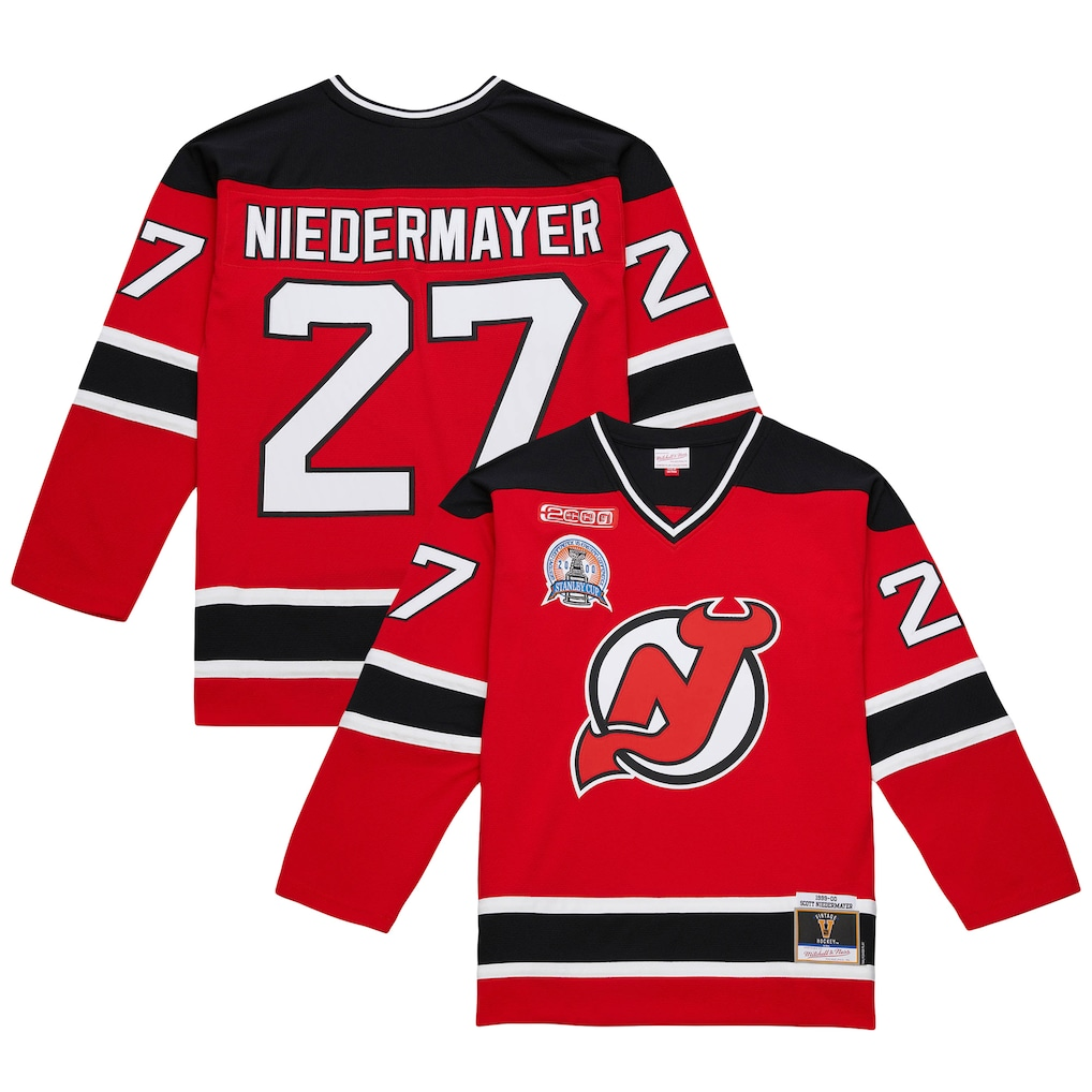 harde N.Jersey Devils #27 Scott Niedermayer Mitchell & Ness Red Big & Tall 199900 Blue Line 2.0 Jerseys