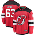 harde N.Jersey Devils #63 Jesper Bratt Red Home Breakaway Player Jerseys