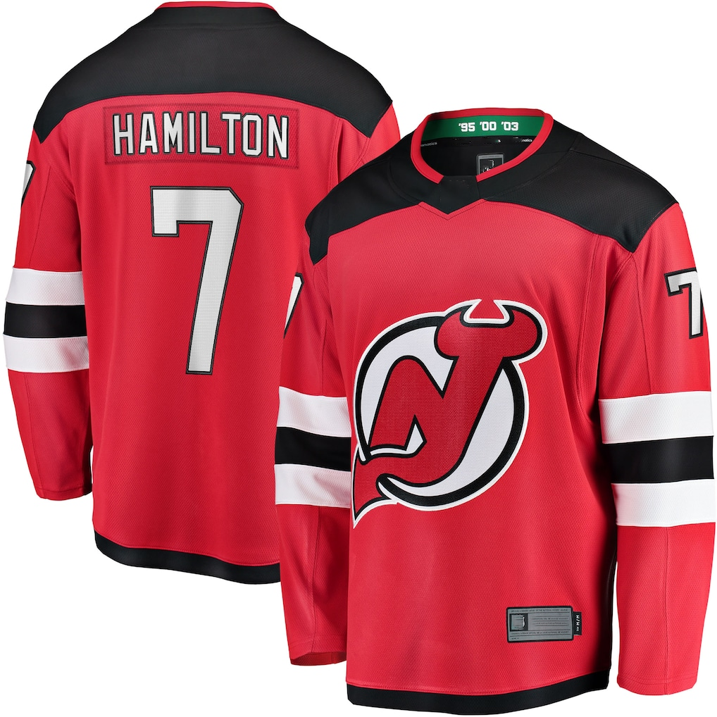harde N.Jersey Devils #7 Dougie Hamilton Red Breakaway Player Jerseys