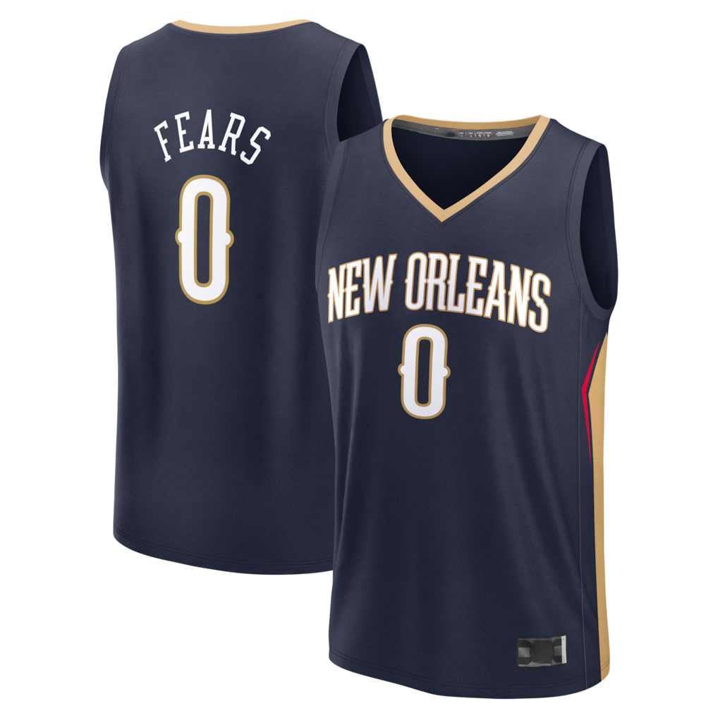 harde NO.Pelicans #0 Jeremiah Fears Navy Fast Break Replica Stitched Jerseys- Icon Edition