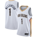 harde NO.Pelicans #1 Zion Williamson White Swingman Stitched Jerseys- Association Edition