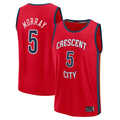 harde NO.Pelicans #5 Dejounte Murray Red Fast Break Replica Player Stitched Jerseys- Statement Edition