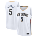 harde NO.Pelicans #5 Dejounte Murray White Fast Break Replica Player Stitched Jerseys- Association Edition