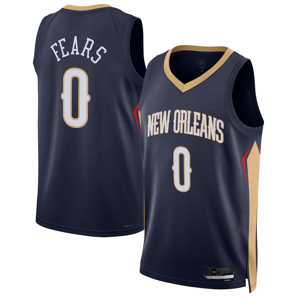 harde NO.Pelicans #0 Jeremiah Fears Navy Swingman Stitched Jerseys- Icon Edition
