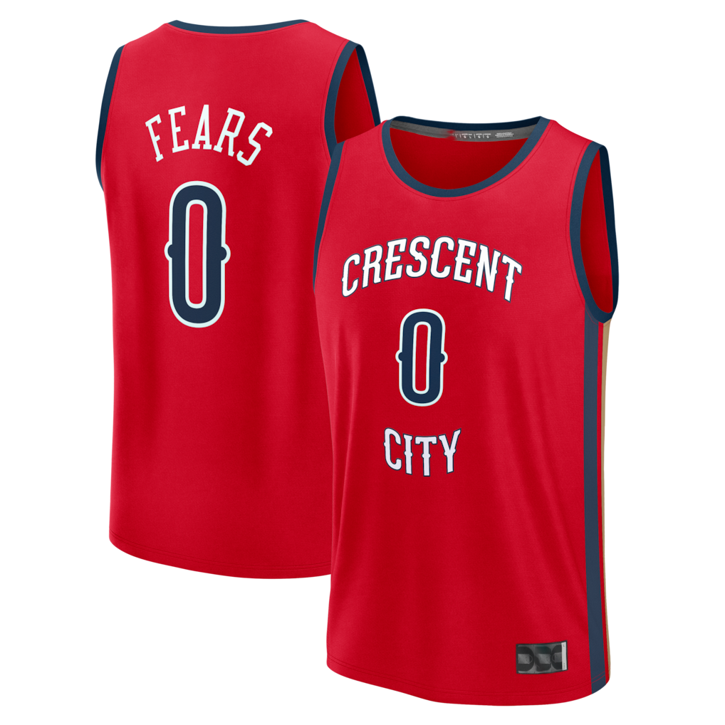harde NO.Pelicans #0 Jeremiah Fears Red Fast Break Replica Player Stitched Jerseys- Statement Edition