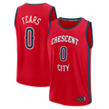 harde NO.Pelicans #0 Jeremiah Fears Red Fast Break Replica Player Stitched Jerseys- Statement Edition