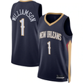 harde NO.Pelicans #1 Zion Williamson Navy Swingman Stitched Jerseys- Icon Edition