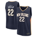 harde NO.Pelicans #22 Derik Queen Navy Fast Break Replica Stitched Jerseys- Icon Edition