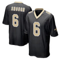 harde NO.Saints #6 Tyler Shough Player Black Home Game Stitched Jerseys