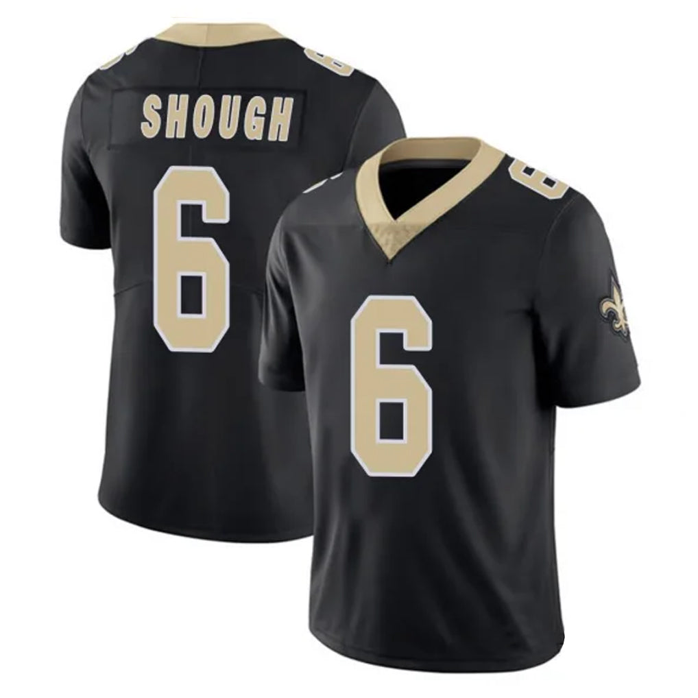 harde NO.Saints #6 Tyler Shough Player Black Limited Vapor Untouchable Home Game Stitched Jerseys