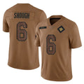 harde NO.Saints #6 Tyler Shough Player Brown Salute To Service Limited Stitched Jerseys