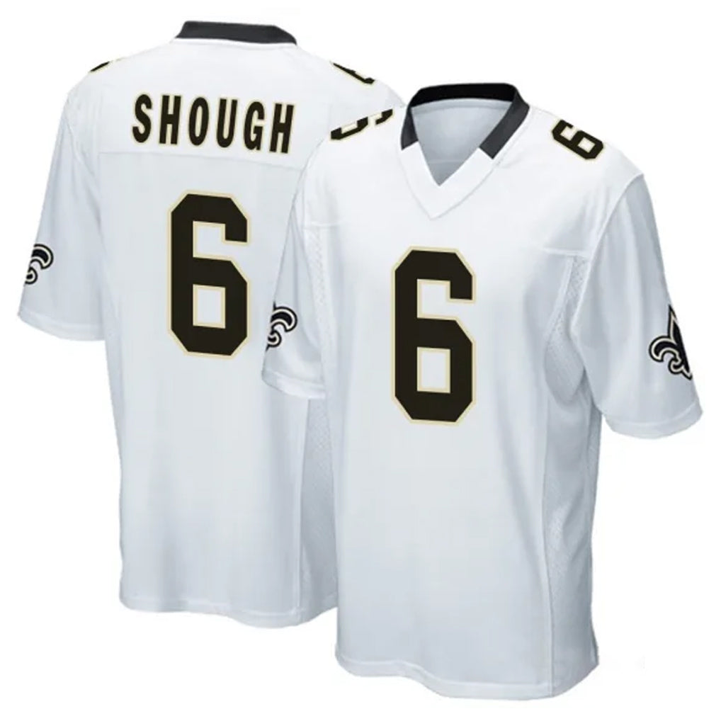 harde NO.Saints #6 Tyler Shough Player White Home Game Stitched Jerseys