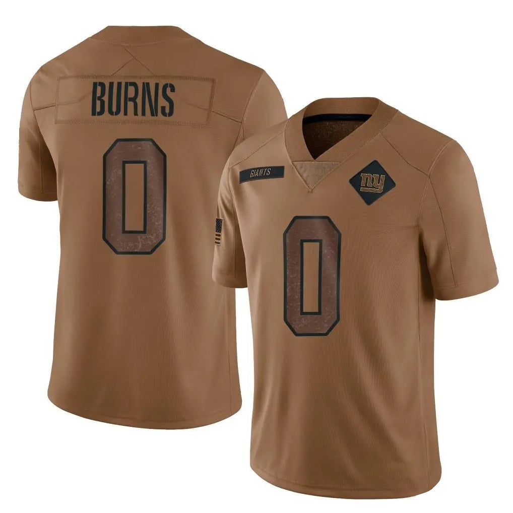 harde NY.Giants #0 Brian Burns Player Brown Salute To Service Limited Stitched Jerseys