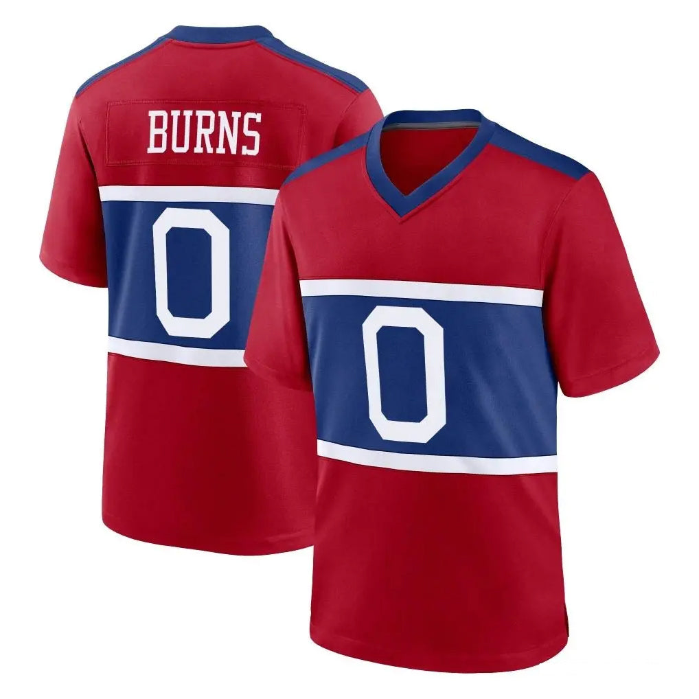 harde NY.Giants #0 Brian Burns Player Red Century Home Game Stitched Jerseys