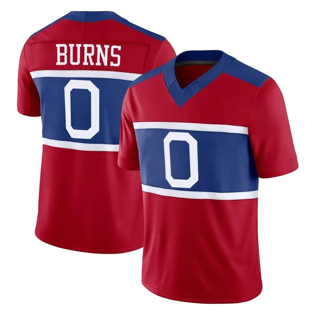 harde NY.Giants #0 Brian Burns Player Red Century Vapor F.U.S.E. Home Game Stitched Jerseys
