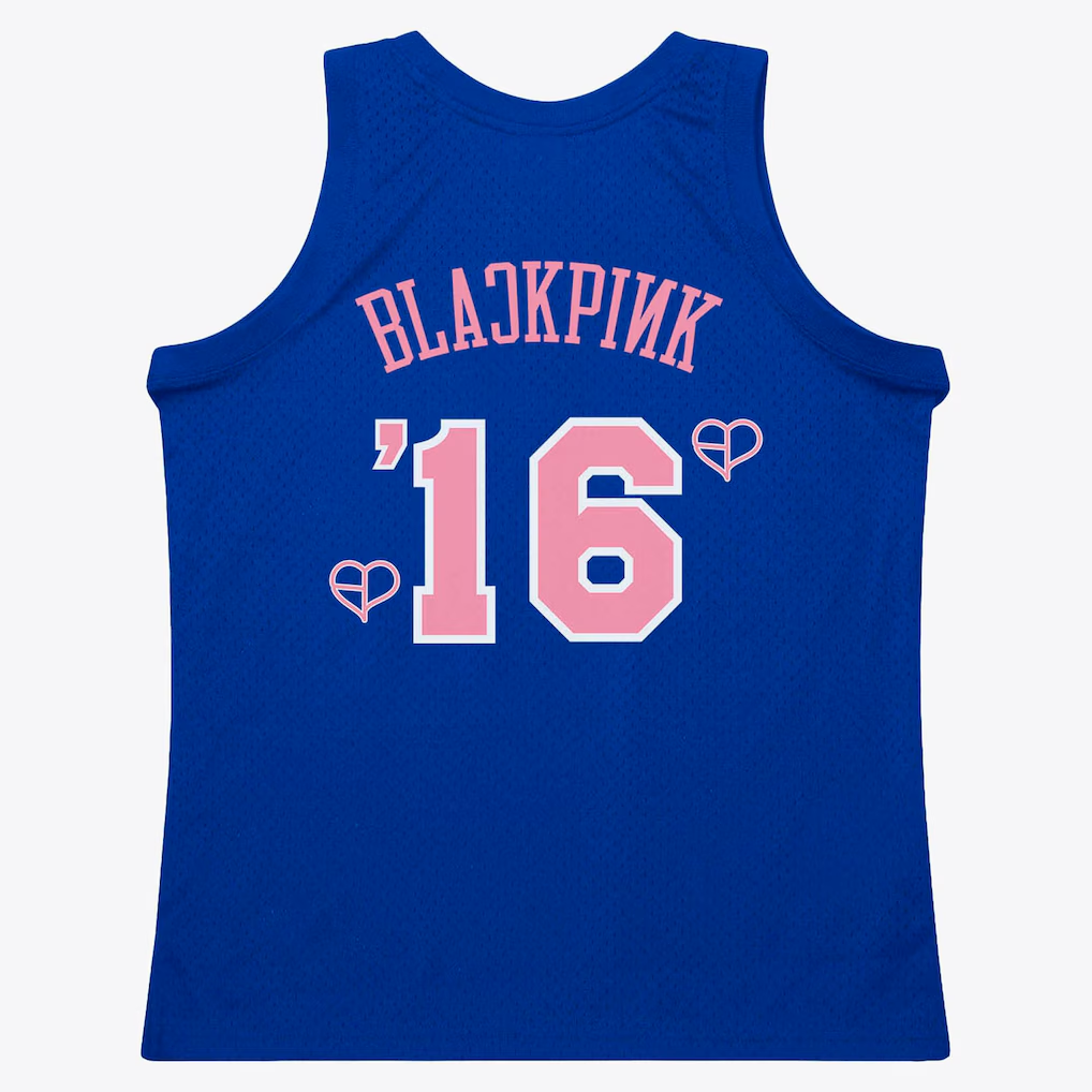 harde NY.Knicks Mitchell & Ness x BLACKPINK Blue Hardwood Classics Swingman Jerseys - Limited Edition