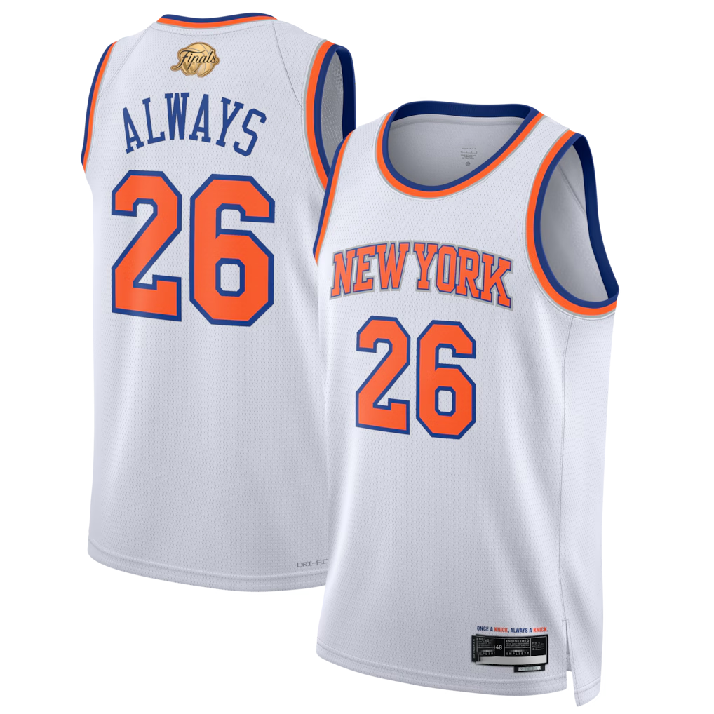 harde NY.Knicks #26  White 2026 Finals Champions Always 26 Swingman Jerseys - Association Edition