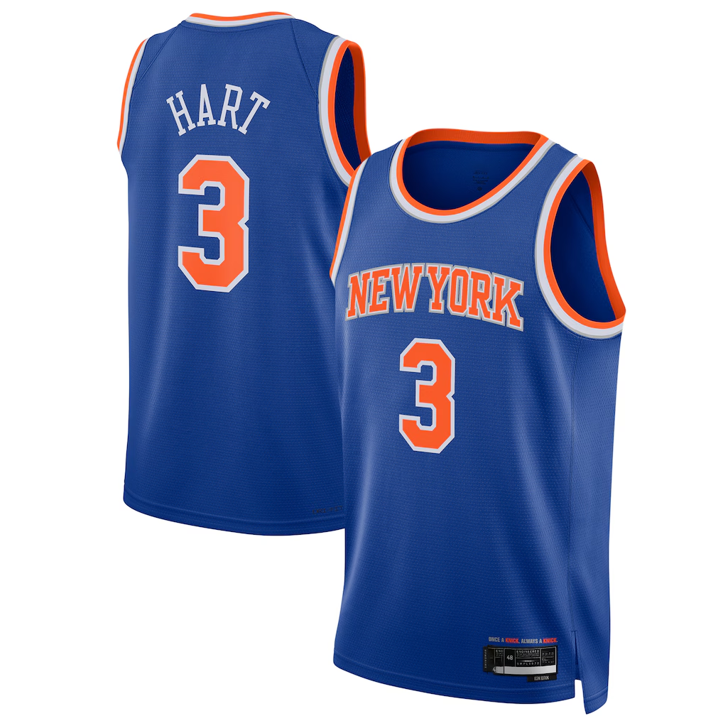 harde NY.Knicks #3 Josh Hart Blue Swingman Player Jerseys - Icon Edition