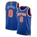 harde NY.Knicks #8 OG Anunoby Blue 2026  Finals Patch Swingman Jerseys - Icon Edition