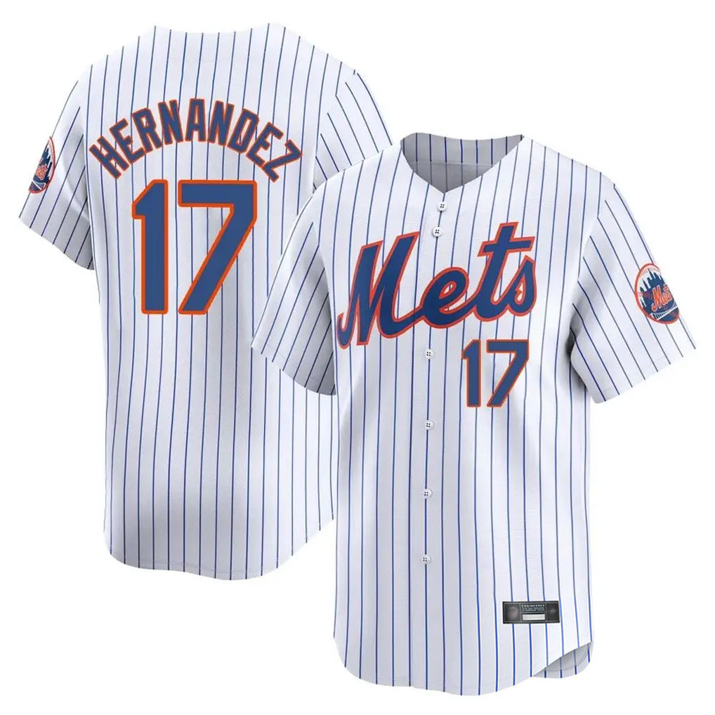 harde NY.Mets #17 Keith Hernandez Player White Home Replica Stitched Jerseys