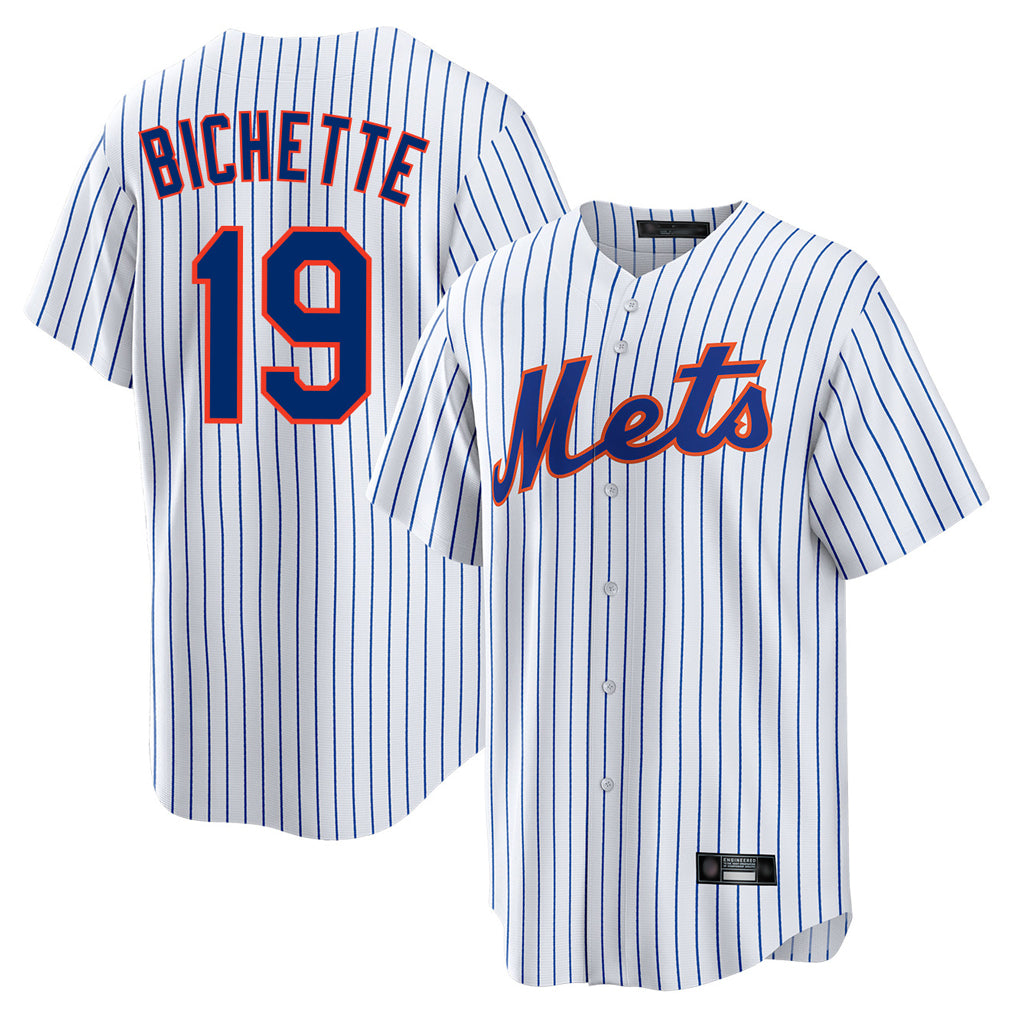harde NY.Mets #19 Bo Bichette Player White Home Replica Stitched Jerseys
