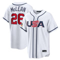 harde NY.Mets #26 Nolan McLean Player White USA 2026 World Classic Home Limited Stitched Jerseys