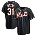 harde NY.Mets #31 Mike Piazza Player Black Fashion Out Game Stitched Jerseys