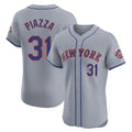 harde NY.Mets #31 Mike Piazza Player Gray Road Limited Elite Home Stitched Jerseys