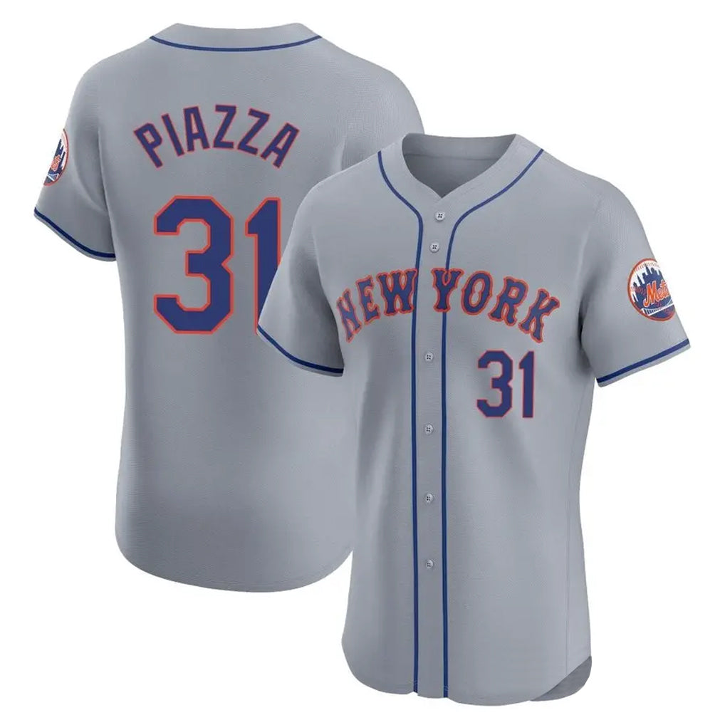 harde NY.Mets #31 Mike Piazza Player Gray Road Limited Elite Home Stitched Jerseys
