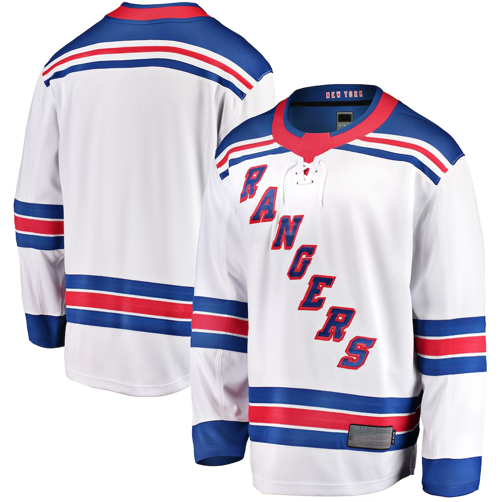 harde NY.Rangers White Breakaway Jerseys