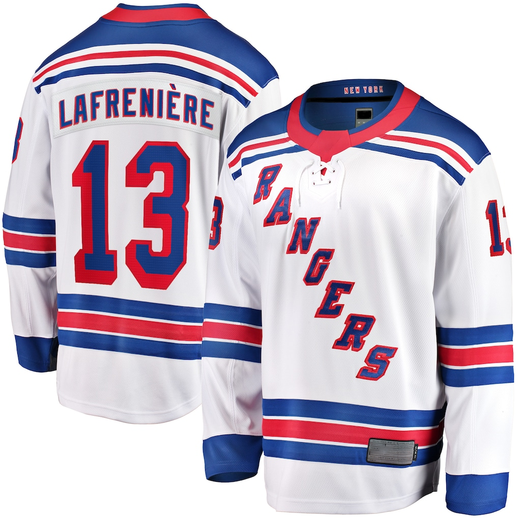 harde NY.Rangers #13 Alexis Lafreniere White Breakaway Jerseys